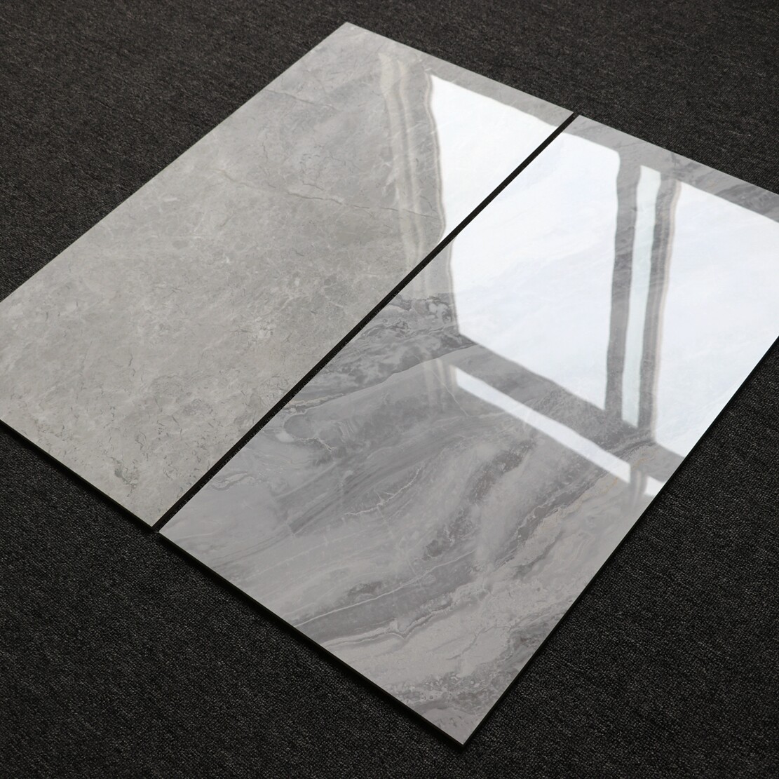 Gray marble tiles Living room wall tiles 400x800 all-ceramic polished hall aisle dining room wall skirt tiles