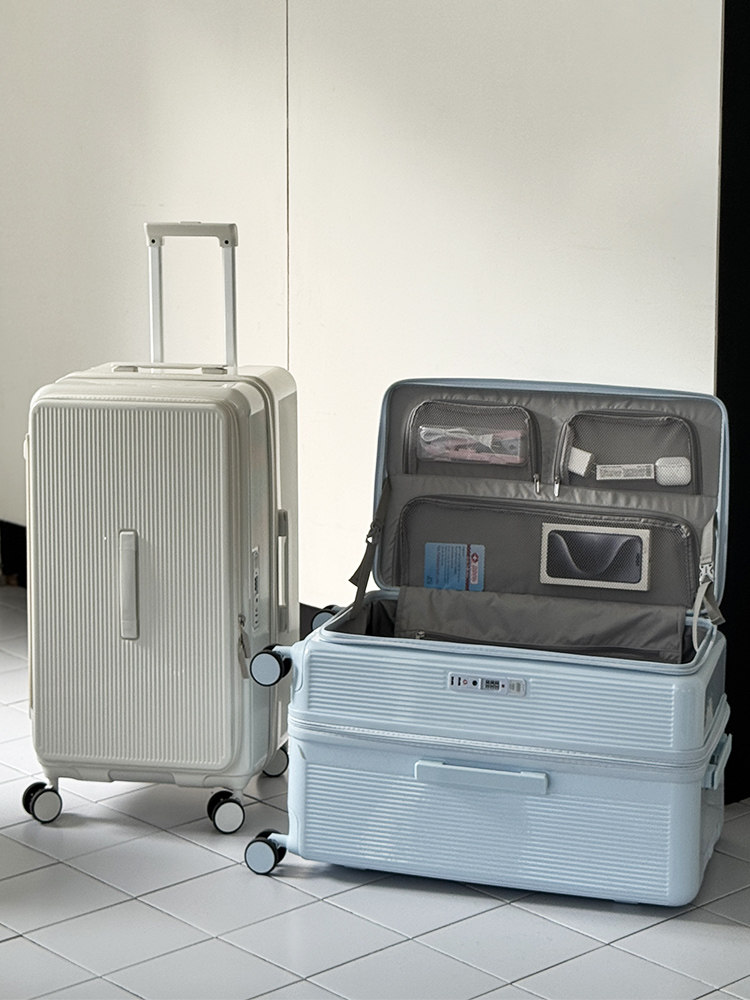 Large Capacity Side-Opening Suitcase for Women, 2026 New Model, Expandable Multifunctional Trolley Case, 20inch Carry-On Suitcase for Men