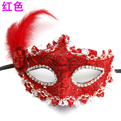 Хэллоуин Бар KTV для взрослых макияж танцевальная вечеринка Kamen Princess Half -Face Venice Древняя ветряная маска