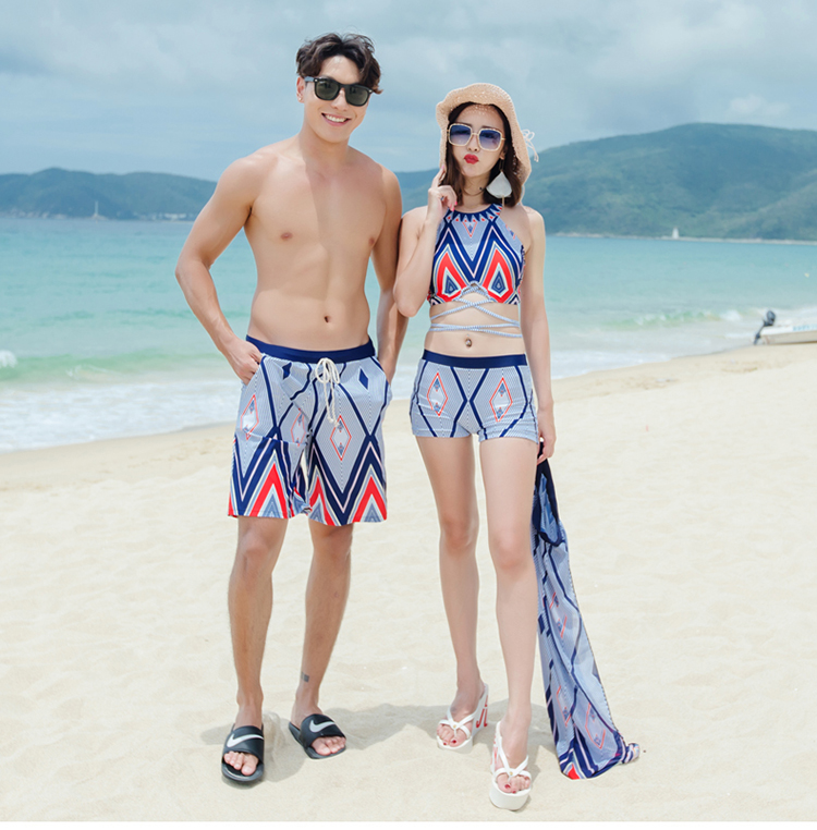 Mới cặp đôi đồ bơi chia váy nhỏ ngực tập hợp quần short boxer mùa xuân nóng bỏng áo tắm nữ quần đi biển bộ đồ đôi đi biển đẹp