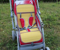 3-section Baby Child Trolley Cool Mat Baby Kid Cart Umbrella Car Summer Bamboo Mat Breathable Cool Quick Generic