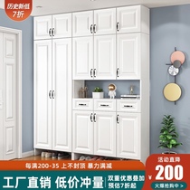 Shoe cabinet Household large capacity storage Door entrance cabinet Nordic wall cabinet Simple modern Balcony storage multi-function