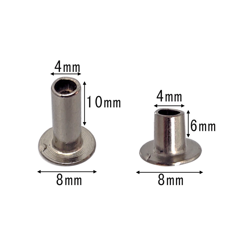 Đinh tán bán hình ống M4 đầu tròn phẳng nửa lõi rỗng đầu tròn đinh tán - Chốt