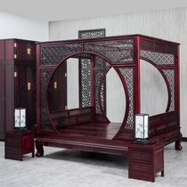 one thousand Work Plus-size Bed Solid Wood Shelf Bed Moonhole Bed Treading Bed Elm Wood Pinewood Grog Wedding Folk new Chinese style furniture