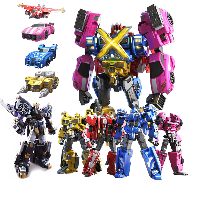 Secret Mini Tractors x full set of semite Thunder Tetrad Super Powerful Warrior Mi Miths Deformation Toy Fte