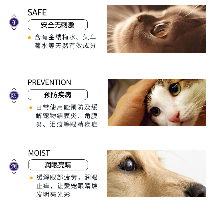 Roaming Dog Bright Eyes Dog Cat Eye Drops Eye Wash Vật nuôi để nước mắt Marks Kháng khuẩn chống viêm Thuốc nhỏ mắt - Thuốc nhỏ mắt nanodrops eyes