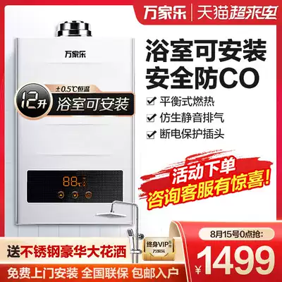 Wanjiu 12M1A1 gas water heater 12 liters balanced gas bathroom installation gas liquefied gas