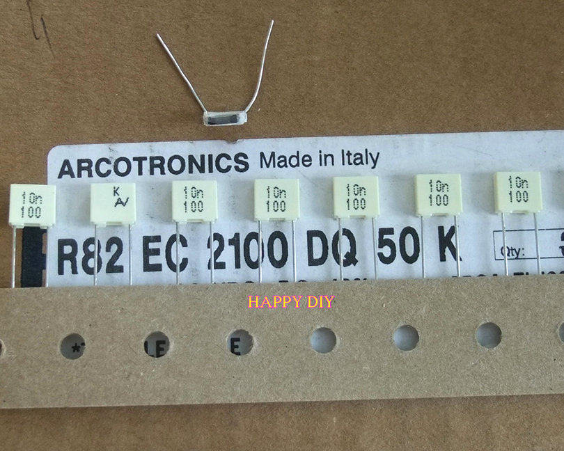 100 ups 7-fold AV thin film capacitive 0 01uF 10n 103100 V coarse bronze foot lamination 3-10 only