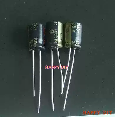 Brand new Panasonic high frequency low resistance gold FC capacitor 100UF 35V(10 only 3 yuan)