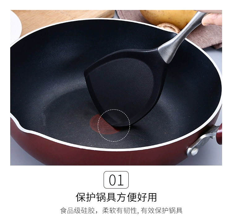 Silicone thìa không dính chảo với xẻng khuấy xẻng khuấy muỗng muỗng chao nhà bếp đặt nguồn cung cấp bếp