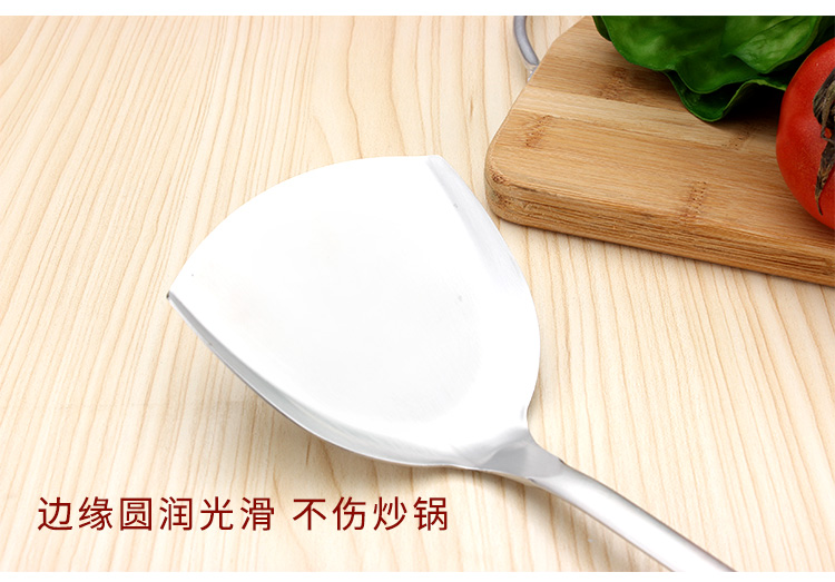 Thép không gỉ thìa dày lớn tay cầm dài nấu ăn xẻng rỗng cách nhiệt chống bỏng bếp đồ dùng nhà bếp xẻng muỗng chao gang