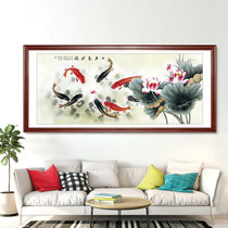Jiuyu picture Feng Shui Cai New Chinese Mural Lotus Ju Cai living room decoration painting restaurant Study Office hanging painting