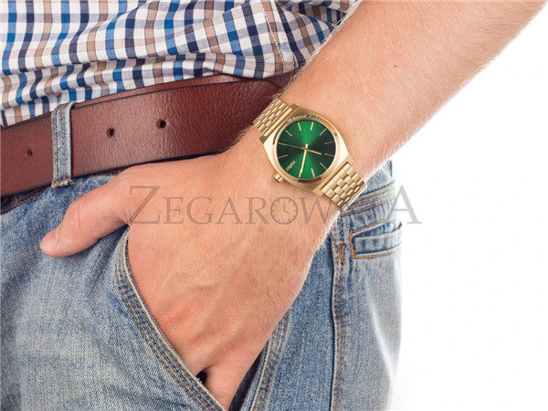 Часы Европа 代购尼克松nixon手表 简约男女石英表金绿色时尚腕表a0451919