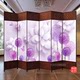 Screen partition simple modern folding screen solid wood folding mobile push-pull double-sided living room simple door curtain decoration partition