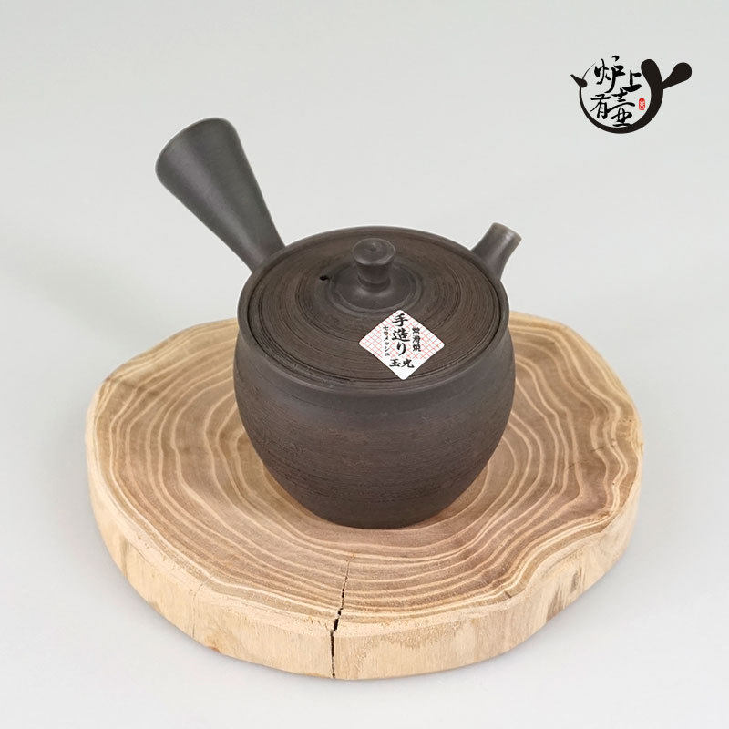 Japanese Tokoname-yaki Teapot for one person with a side pot Tamagoe Kiln Hirotaka Umehara makes a single hand-made tea pot