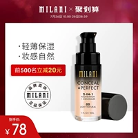 Milani Liquid Foundation Oil Control Base Makeup Trang điểm lâu trôi Da khô dưỡng ẩm Không trang điểm Trang điểm nude Mỹ Chính hãng - Nền tảng chất lỏng / Stick Foundation phấn nước ohui