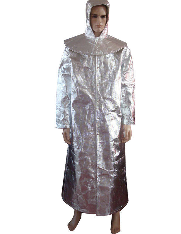 Labor guard LWS-010 heat insulation large coat fire resistant and high temperature resistant protective clothing aluminum foil large coat smelting and fire protection