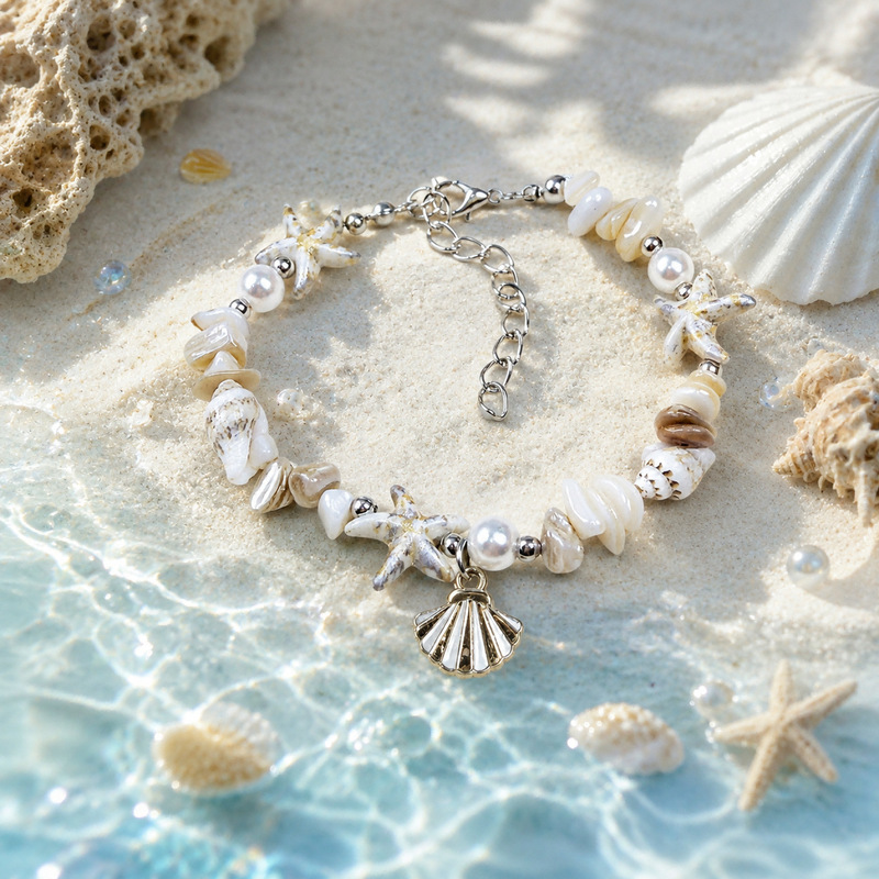Summer New Versatile In-Stock Summer Beach Ocean Style Bracelet Handmade Natural Shell Conch Beaded Jewelry Summer New Versatile In-Stock Summer Beach Ocean Style Bracelet Handmade Natural Shell Conch Beaded Jewelry