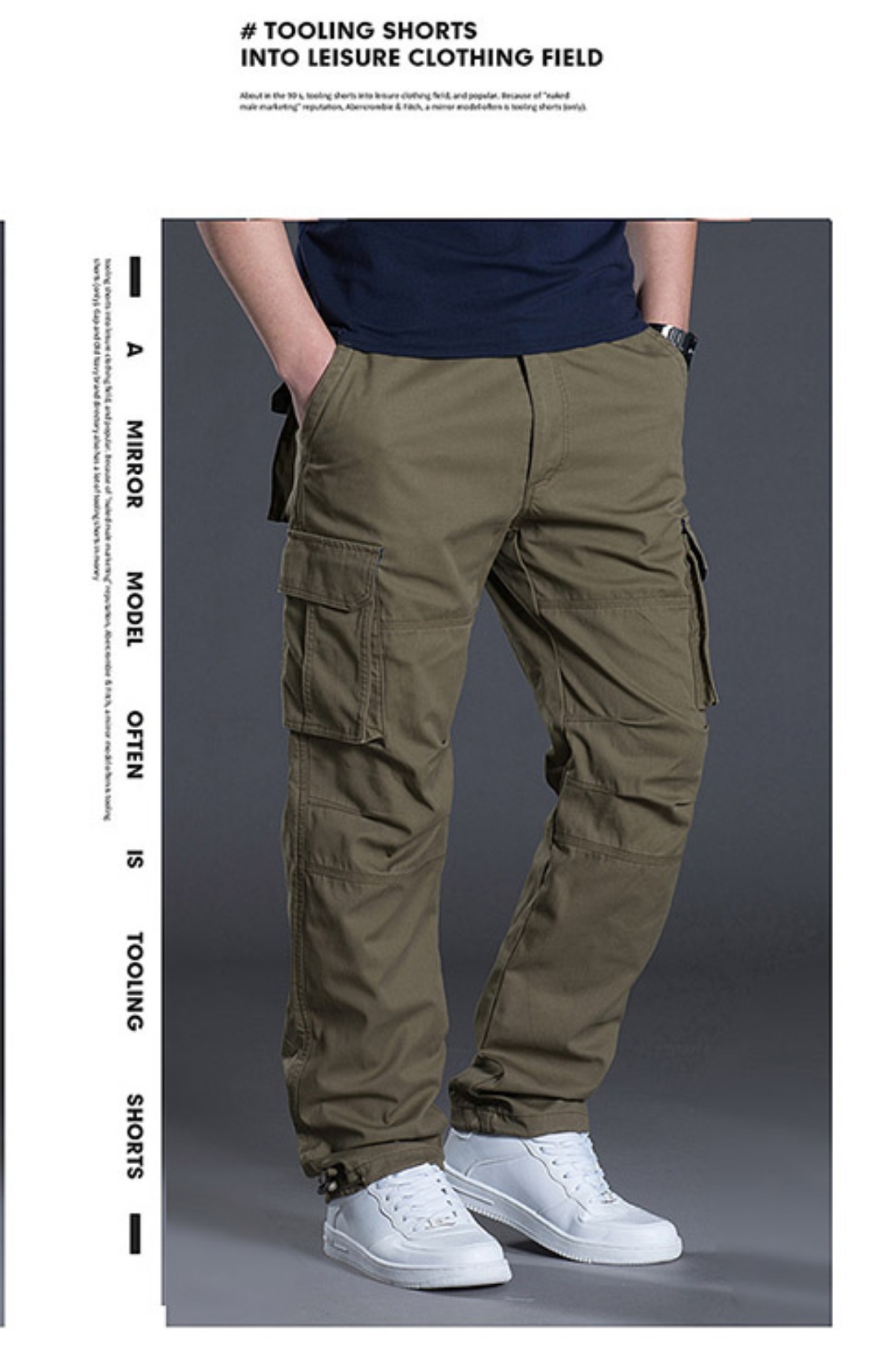 Quần âu nam overalls xu hướng quần thể thao quần ống rộng quần dài nam mùa thu và quần mùa đông quần nam cộng với nhung quần jogger nam