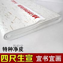 Gu Ding four feet special net leather Chinese painting Calligraphy Raw rice paper High quality Anhui Jingxian Rice Paper Wenfangsibao