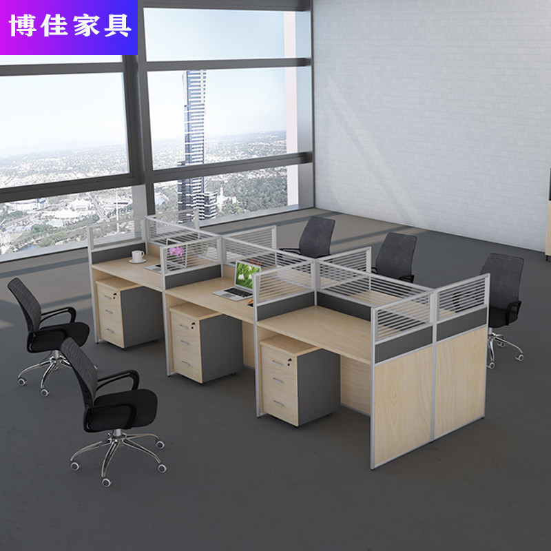 Nanning desk and chair combination 2 46 people company screen card seat staff office desk is simple modern