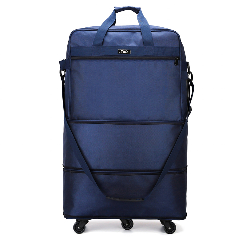 Waterproof Extra-Large Capacity Suitcase for Women, Foldable Airline Checked Bag for Men, Universal Wheel Travel Bag for Overseas Travel, Moving Bag