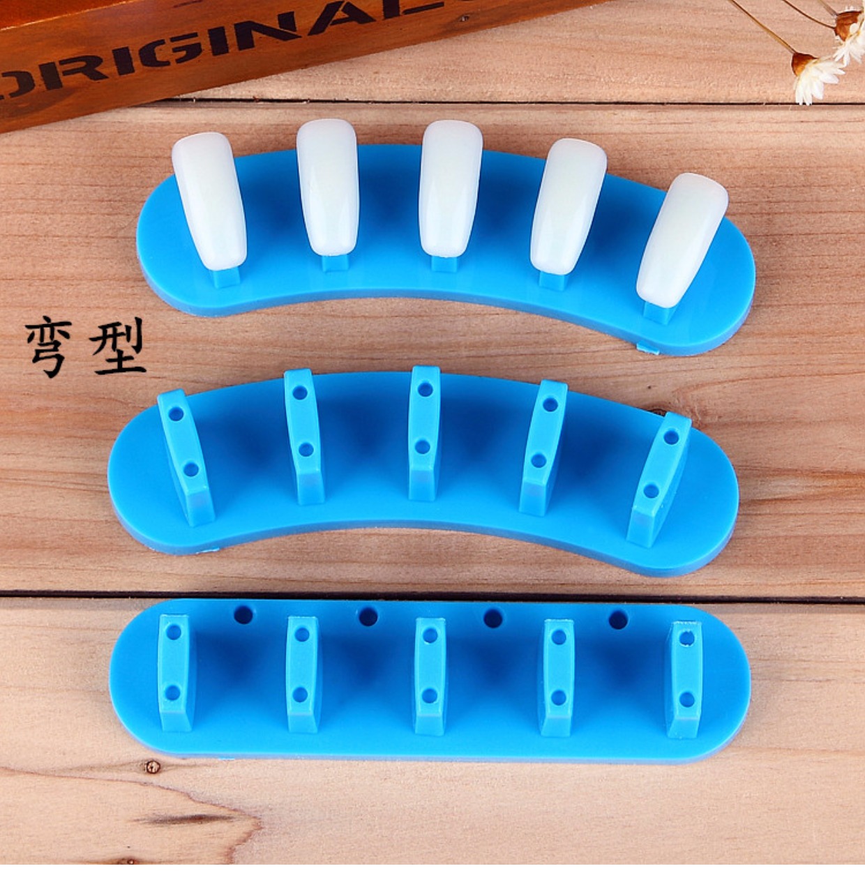 Dụng cụ làm móng Hiển thị móng tay giả đứng Lotus ghế ngón tay có thể sửa móng tay giả mảnh móng hỗ trợ đứng tập thể dục bằng nhựa kìm cắt móng