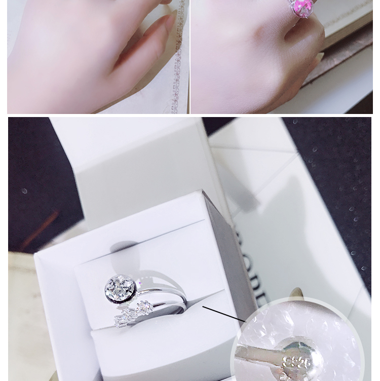 S925 sterling bạc bé tóc vòng ba kim cương xoắn nhẫn bé tóc tự làm quà lưu niệm tự làm gói vật liệu - Quà lưu niệm cho bé / Sản phẩm cá nhân quà sinh nhật cho bé gái 3 tuổi