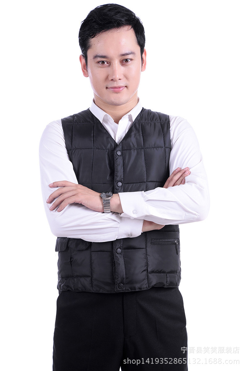 Áo vest nam trung và già xuống cotton vest nam đệm ấm mùa thu và mùa đông nam áo khoác không tay nhà sản xuất hàng loạt áo khoác mùa đông nam
