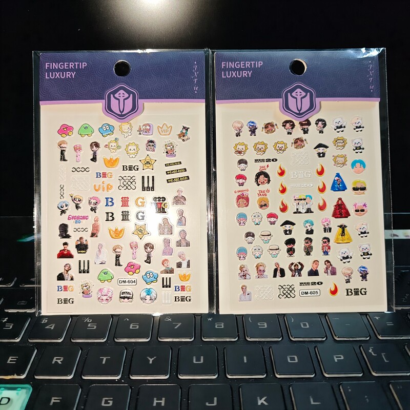 Popular Bigbang New Support Embossed Nail Stickers Cute Nail Decoration DIY Creative Accessory Stickers Popular Bigbang New Support Embossed Nail Stickers Cute Nail Decoration DIY Creative Accessory Stickers
