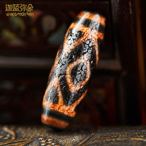 (Gala Tianzhu) Tibetan Tianzhu real necklace agate shale three-eye weathered Tiger tooth back to pure celestial beads