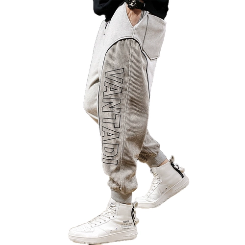 Демисезонные мужские трендовые универсальные вельветовые штаны, в корейском стиле, оверсайз