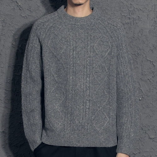 Кашемировый ретро универсальный трикотажный трендовый демисезонный свитер для отдыха, увеличенная толщина