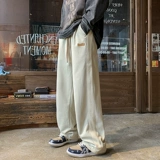 Мужские осенние демисезонные штаны, свободный прямой крой, в американском стиле, изысканный стиль