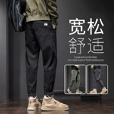 Мужские осенние демисезонные трендовые повседневные брюки, универсальные штаны, свободный прямой крой