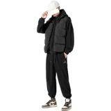 Толстовка, жилет, мужской демисезонный утепленный комплект, трендовый универсальный спортивный костюм, 3 предмета