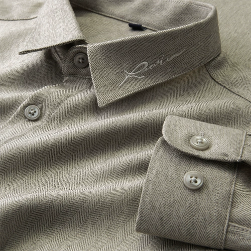 Демисезонная элитная рубашка для отдыха, с вышивкой, облегающий крой, изысканный стиль