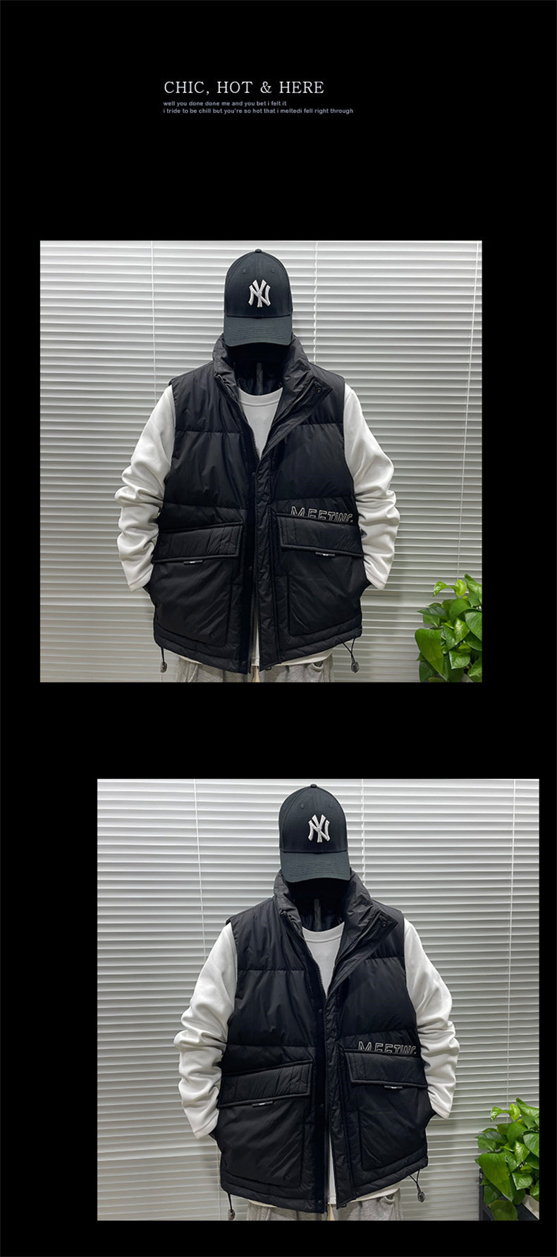 Пуховой жилет 男士马甲秋冬季潮牌轻薄连帽坎肩马夹羽绒服韩版潮流外穿背心外套 Ikoppoi