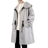 Мужской осенний длинный плащ, куртка, оверсайз, средней длины