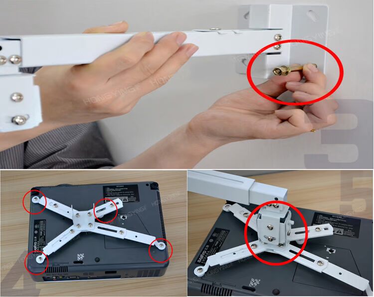 Máy chiếu dày móc treo máy chiếu treo tường trần phổ kính thiên văn cực phổ kệ kệ chiếu - Phụ kiện máy chiếu remote máy chiếu sony