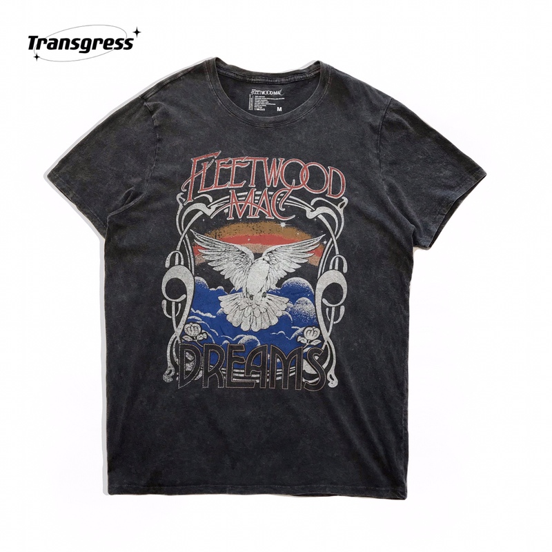 European and American Men's and Women's Short-Sleeved T-Shirts Fleetwood Mac Fleetwood Mac British Jazz Ac/Dc