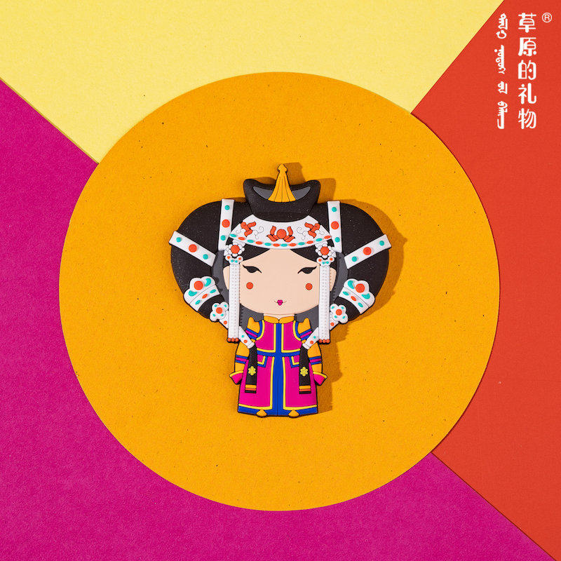 Prairie gifts Inner Mongolia characteristic cultural and creative soft glue decoration cartoon refrigerator stickers gifts souvenirs gifts gifts