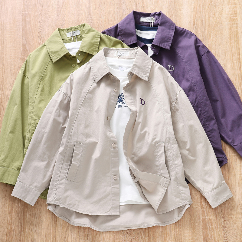 Stylish Children's Cotton Spring and Autumn European and American Style Shirt Jacket ~ Boys' Shirts for Older Children, High-Quality Children's Clothing Export 8 Stylish Children's Cotton Spring and Autumn European and American Style Shirt Jacket ~ Boys' Shirts for Older Children, High-Quality Children's Clothing Export 8