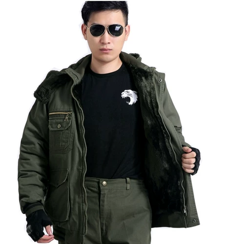 Демисезонный утепленный хлопковый износостойкий пуховик для работы