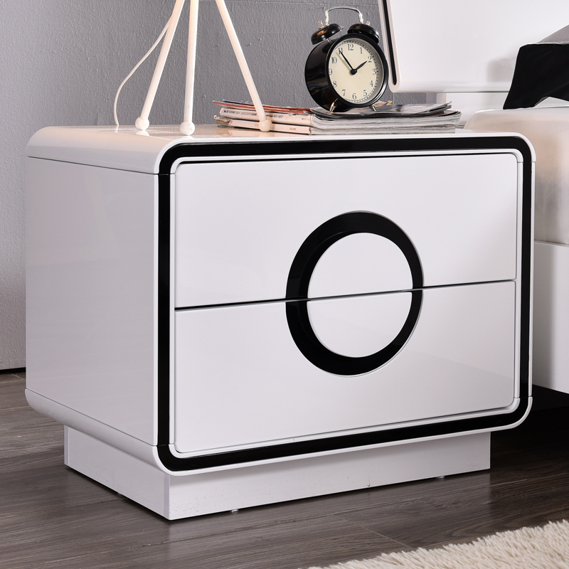 Modern minimalist bed head cabinet Fashion baking lacquered containing cabinet Sofa Side Cabinet Edge A Few Living Room Bedroom Bedside Cabinet Furniture