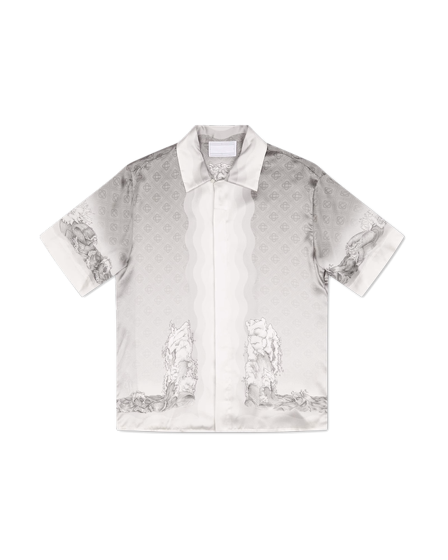 Casabulca Casablanca Vacation Guardian Plaster Statue Versatile Hawaiian Vacation Short-Sleeve Shirt Casabulca Casablanca Vacation Guardian Plaster Statue Versatile Hawaiian Vacation Short-Sleeve Shirt