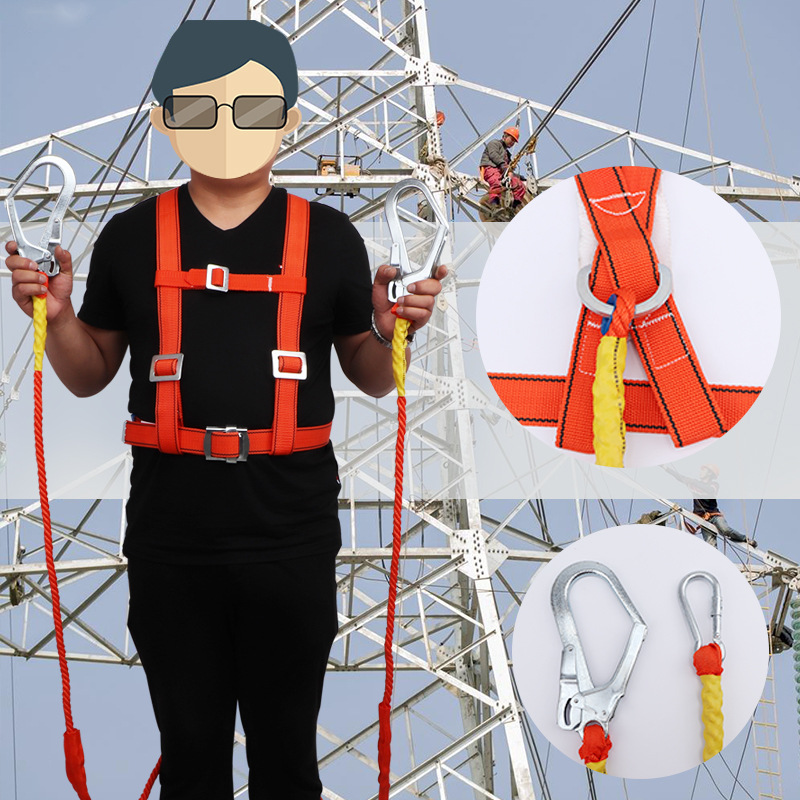 Taifeng Jinniu factory direct national standard aerial work outdoor construction safety belt shoulder double back type safety belt