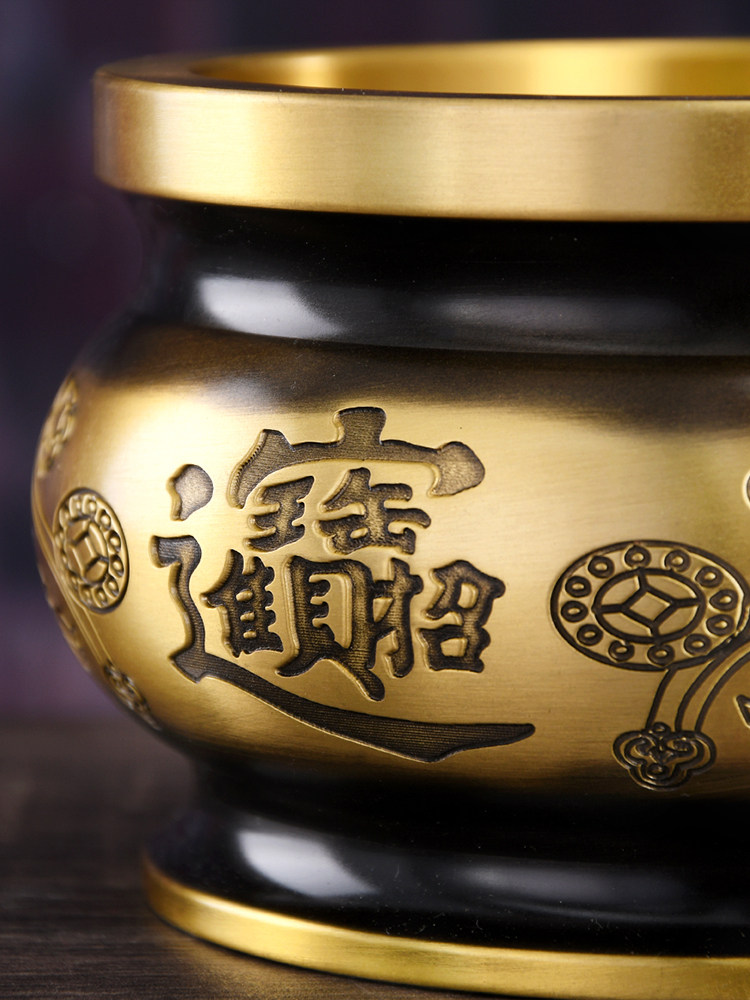 Copper Incense Burner for Home Use, Indoor Censer for Offering to Buddha, Incense Bowl for Burning Incense, Incense Burner for Offering Incense to Buddha, Ornament