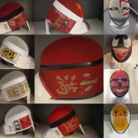 Маска ограждения может быть настроена с цветным цветочным мечом тяжелый меч 900n защитный лицо Персонализированное окрашенное детское маска Пола