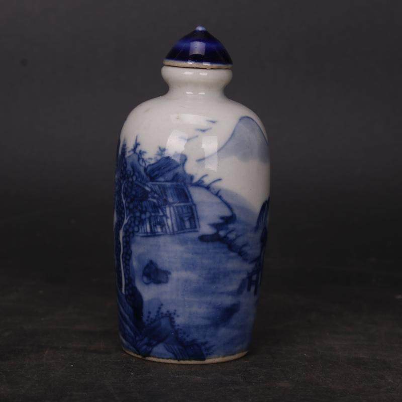 乾隆年製 山水鼻煙壺 閑清 乾隆年製 銅胎 琺琅彩『山水